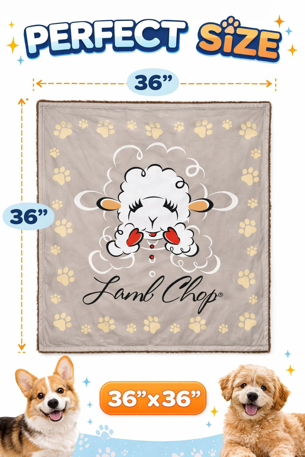 Multipet Lamb Chop Blanket multicolor pattern adds cheerful home decor