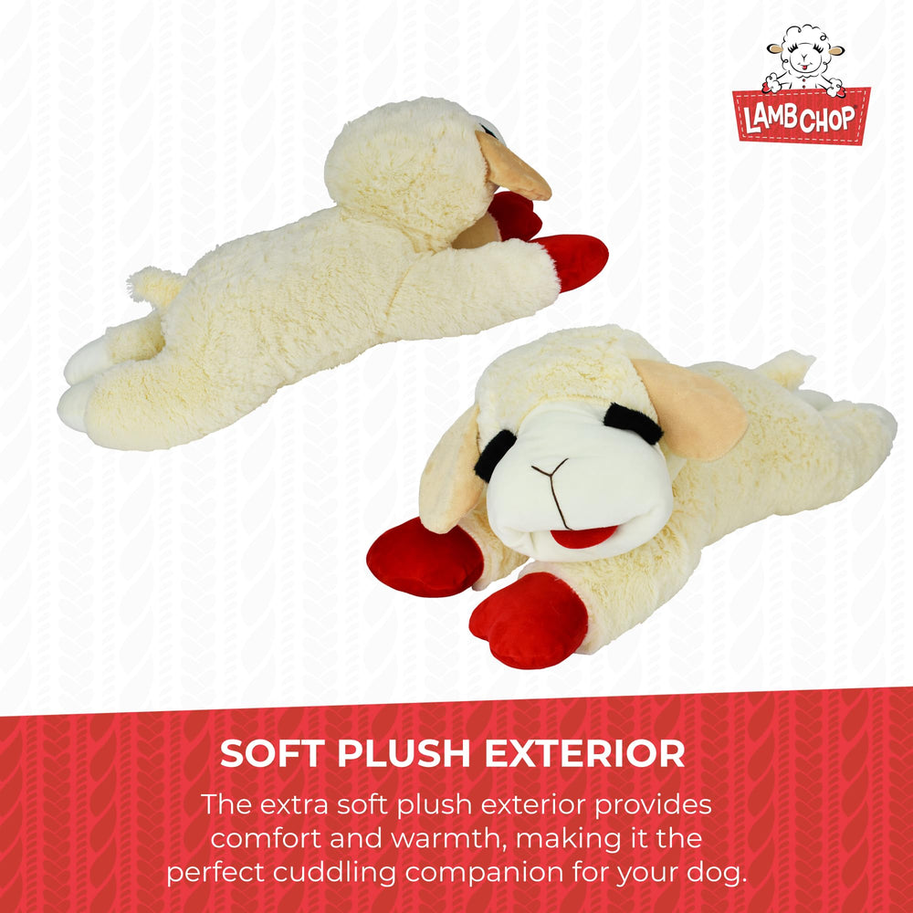 Multipet Lamb Chop cuddly face cream, designed for comforting, interactive playtime.