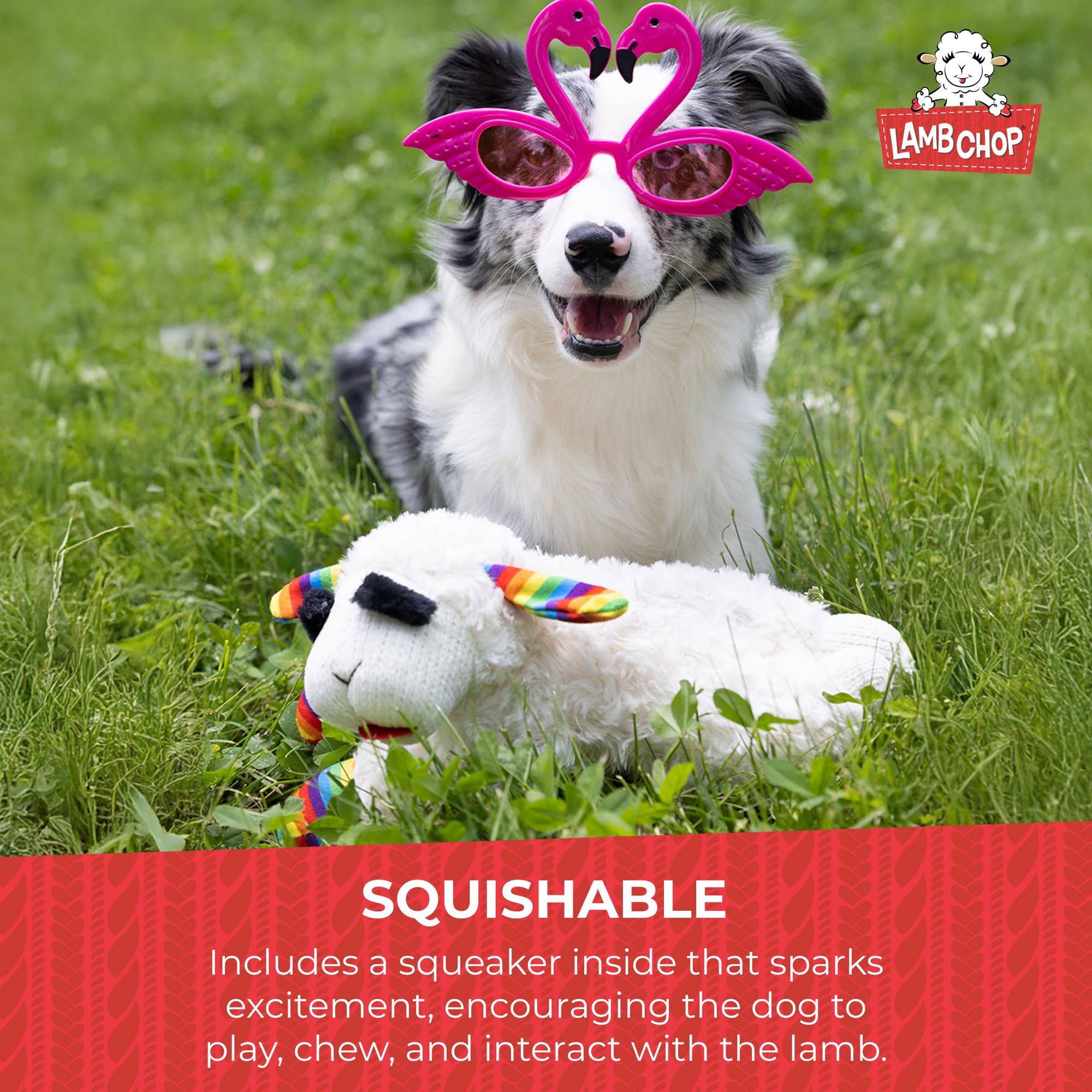 Multipet Lamb Chop patterned paws add playful detail for dogs