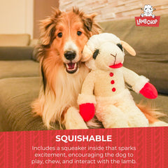 Multipet Lamb Chop soft plush cream, a cozy cuddle buddy for relaxing evenings.