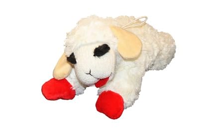 Multipet Lamb Chop soft plush dog toy designed for daily toss and nap time.