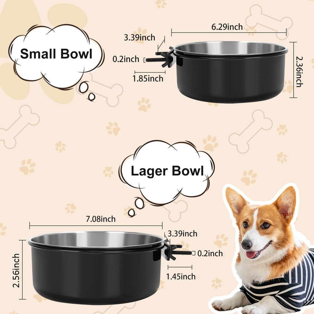 MultiOutools crate dog bowls clip installation demonstration for tool-free setup