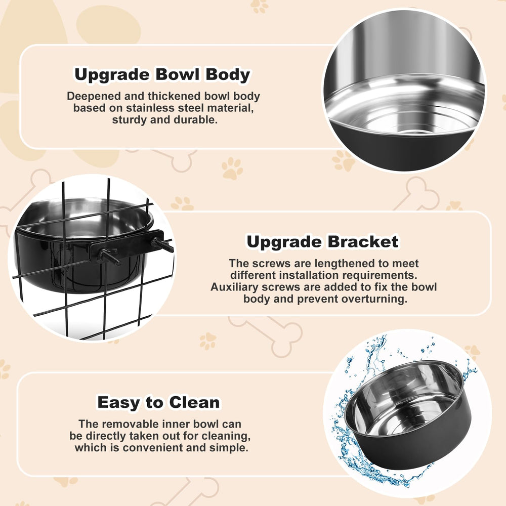 MultiOutools crate dog bowls removable design for easy cleaning