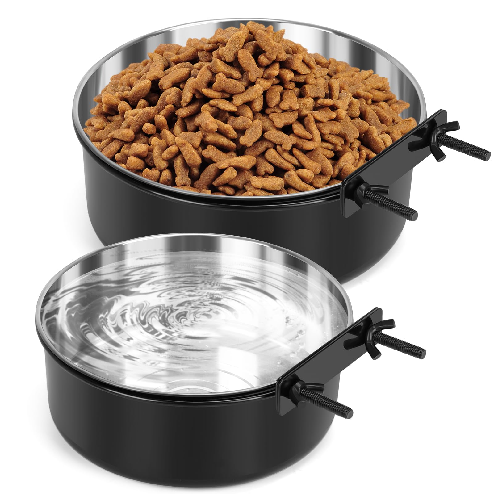 MultiOutools crate dog bowls stainless steel close-up showing rust resistance and depth