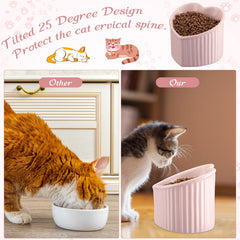 Mumufy ceramic cat bowls are easy to clean and scratch-resistant.