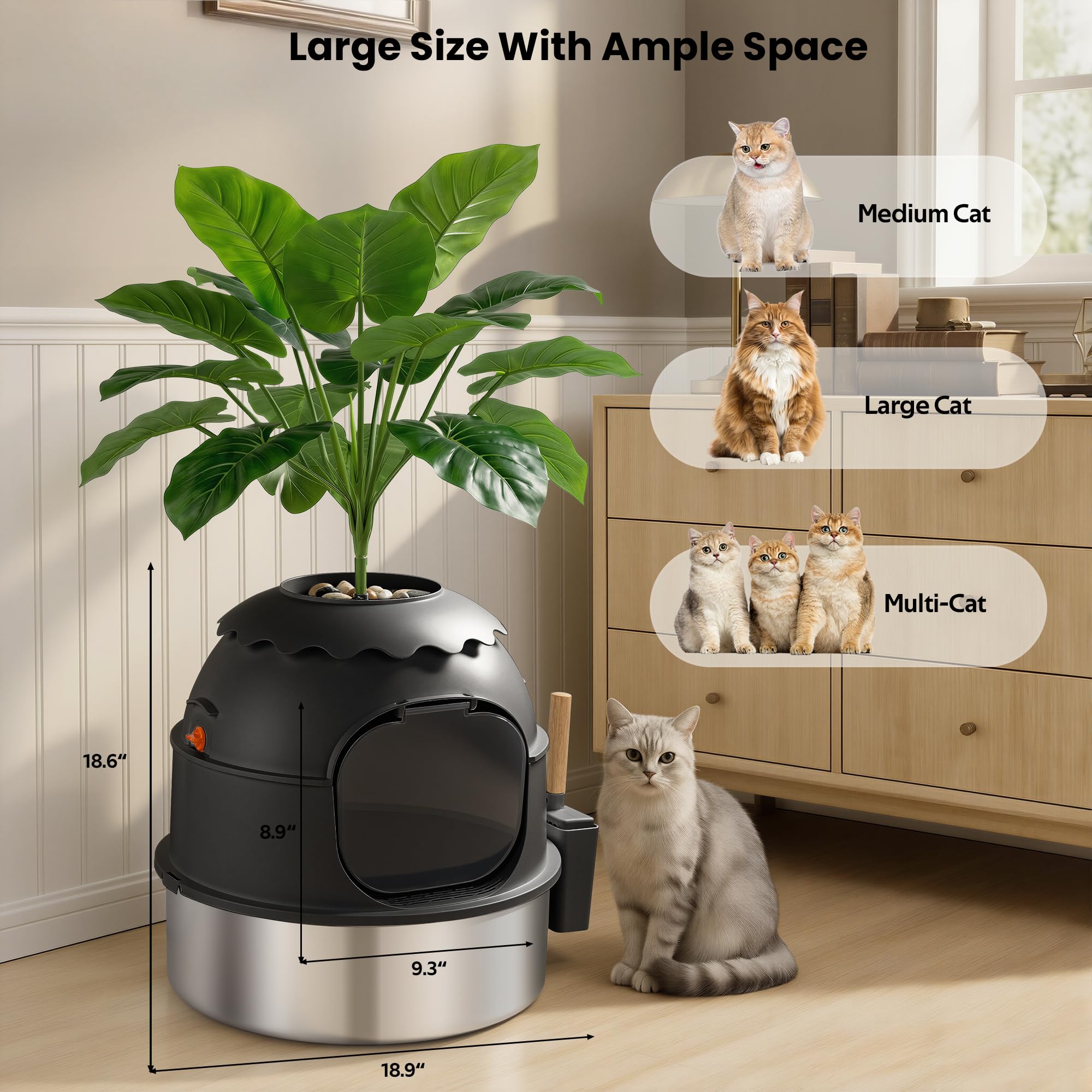 Twist-knob assembly simplifies setup and cleaning routines.