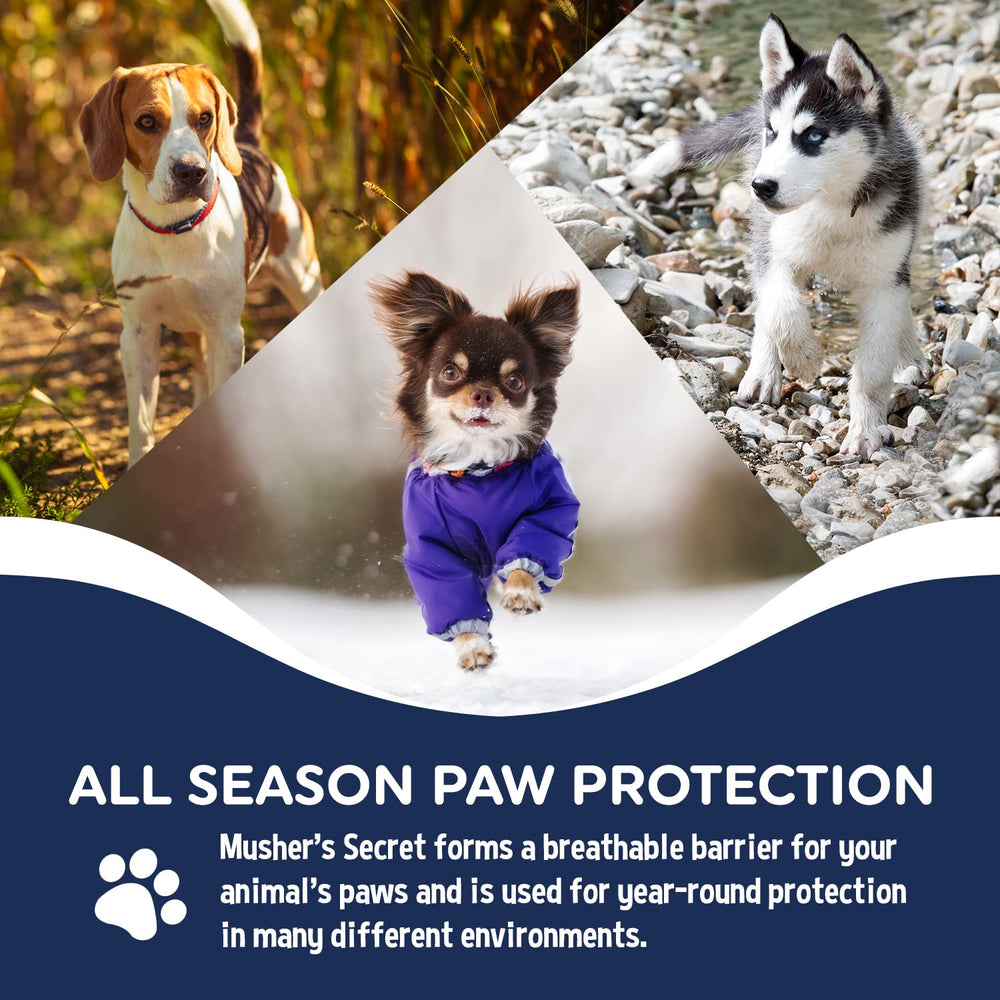 Application on dog paws demonstrates easy, smooth coverage.