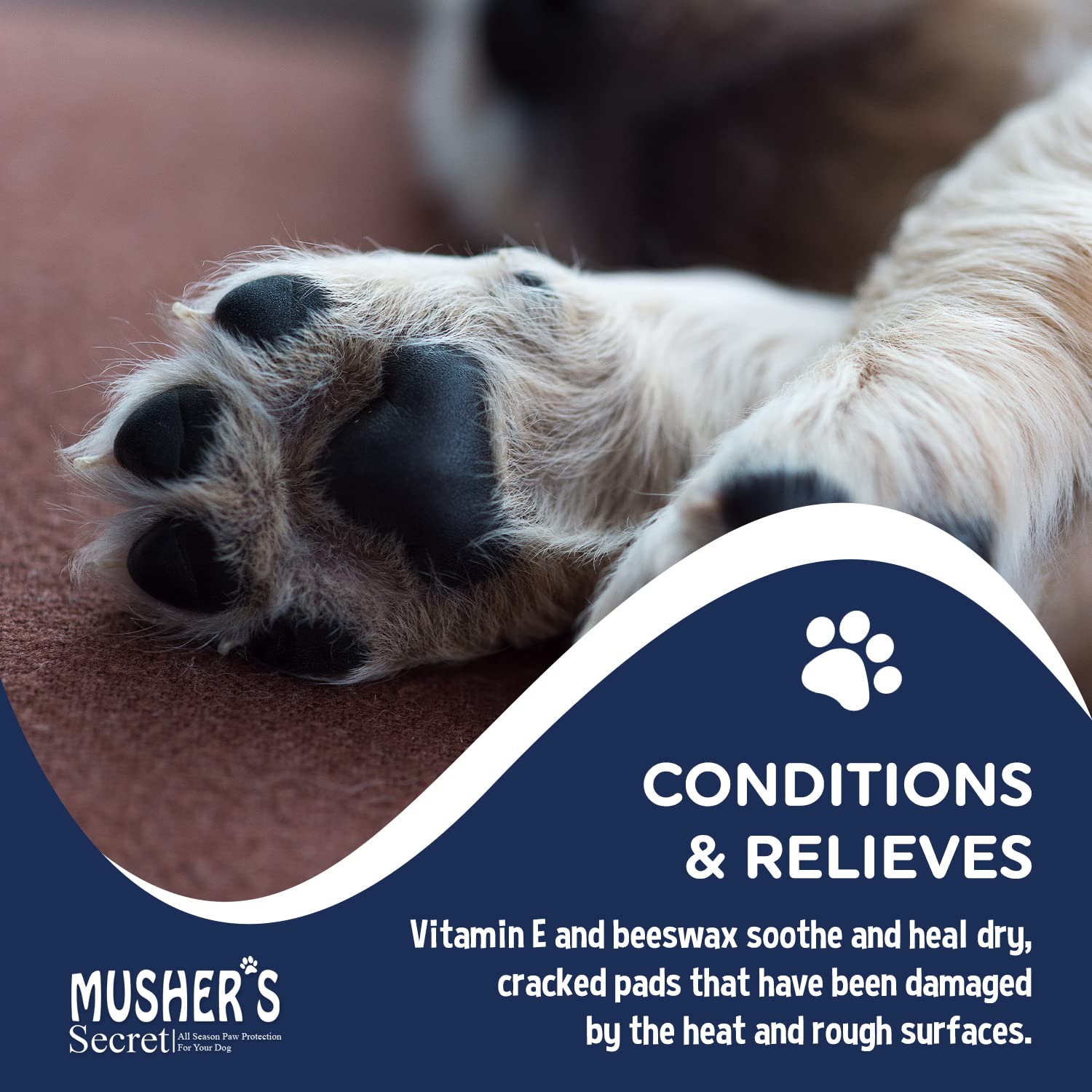 Musher's Secret creates an invisible barrier for dry, cracking paws.