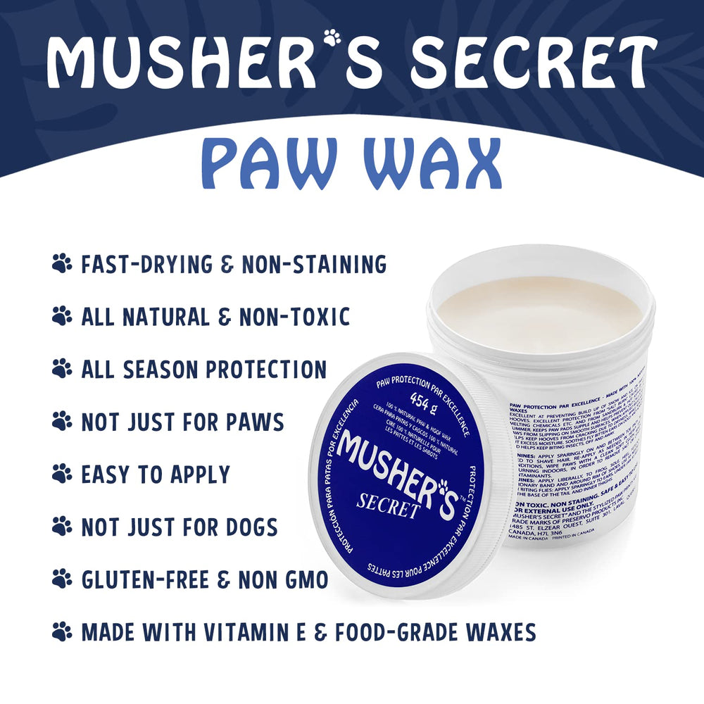 Musher's Secret protects paws on rough terrains and outdoor adventures.