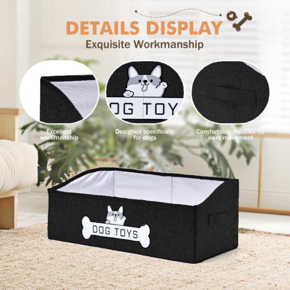 Elegant pattern enhances Mutiearo dog toy box decor
