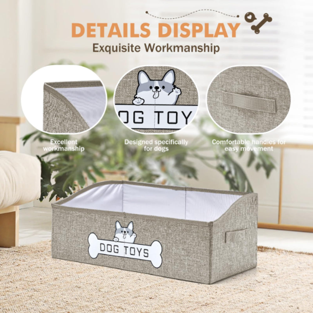 Elegant pattern complements home decor while signaling it's a dedicated toy box.