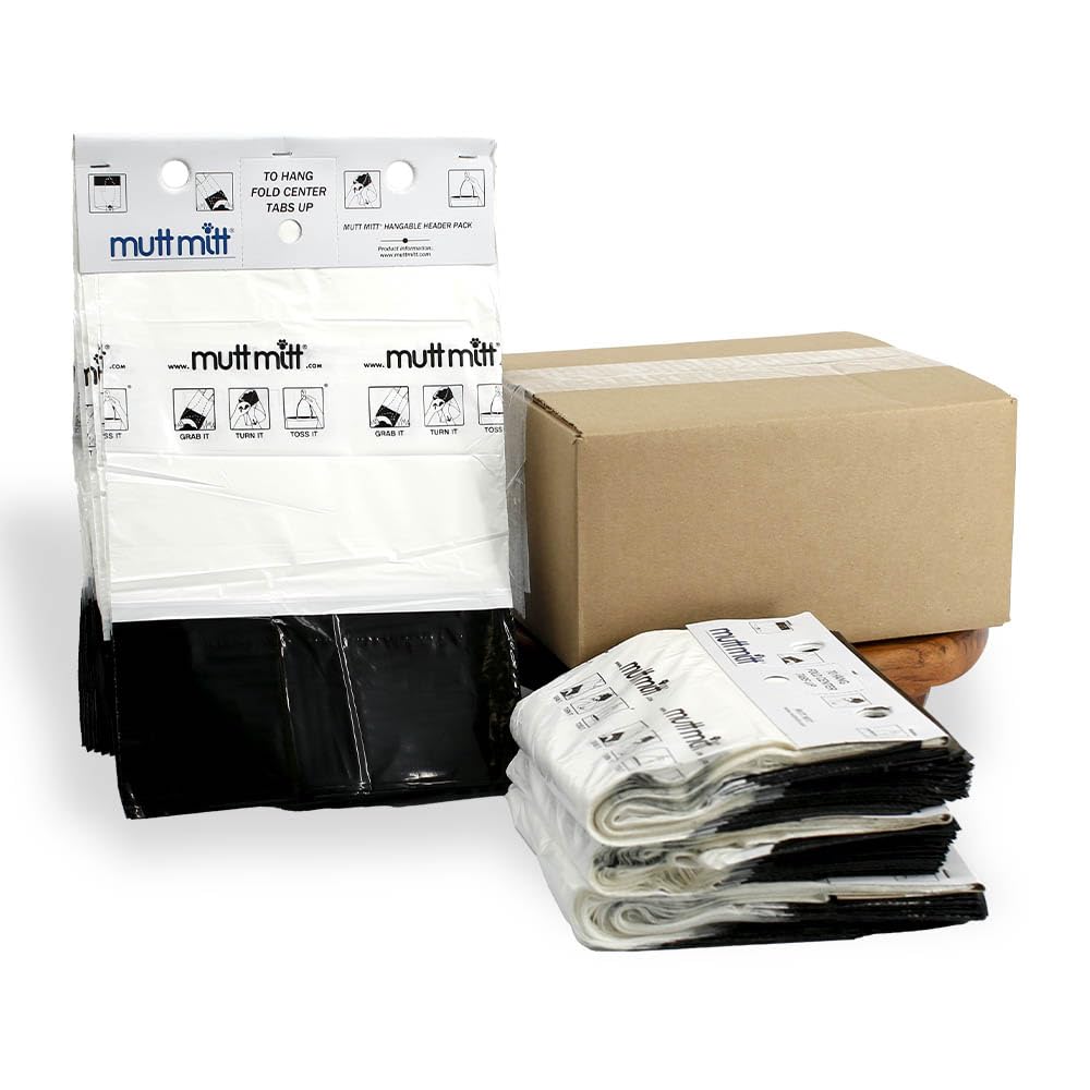 Mutt Mitt 2-Ply bags in packaging for quick pickup on walks