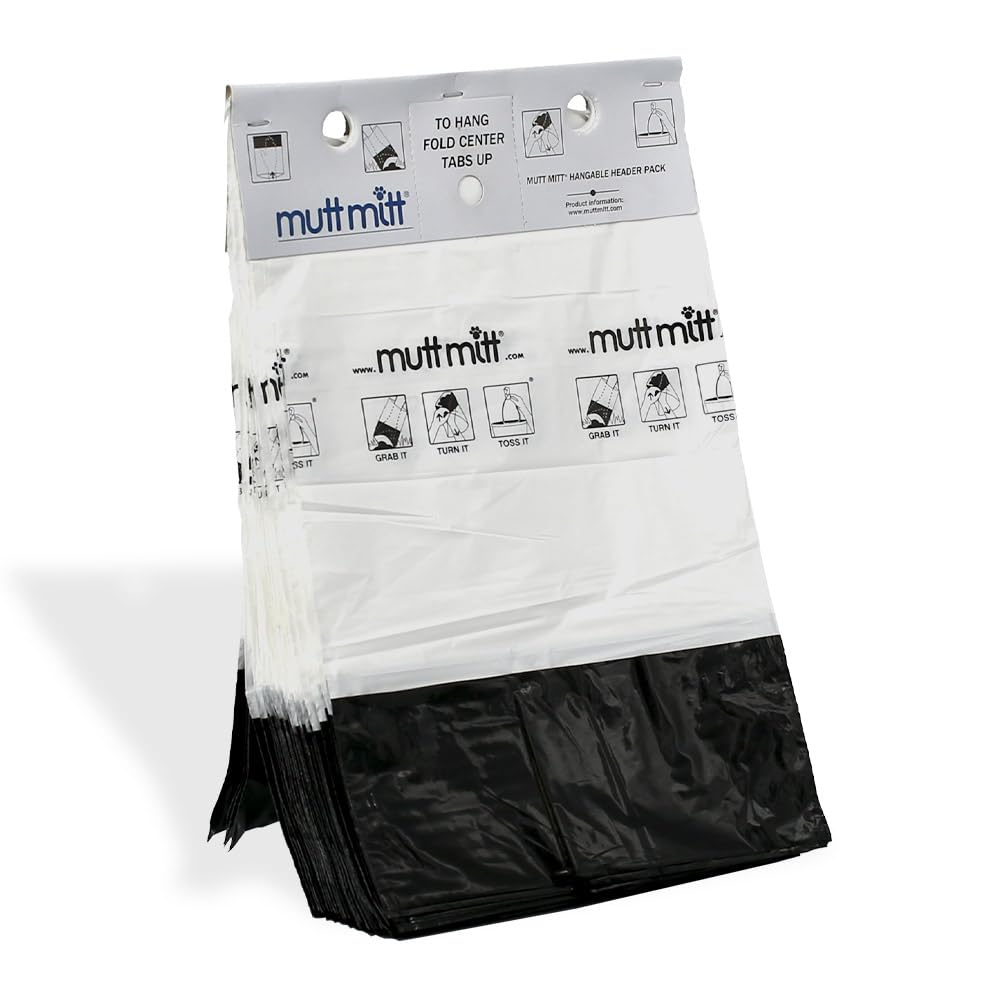 Mutt Mitt 2 mil bags provide a protective barrier during pickup