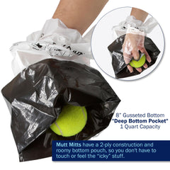 Mutt Mitt dispensing box showing easy grab-and-go bags.