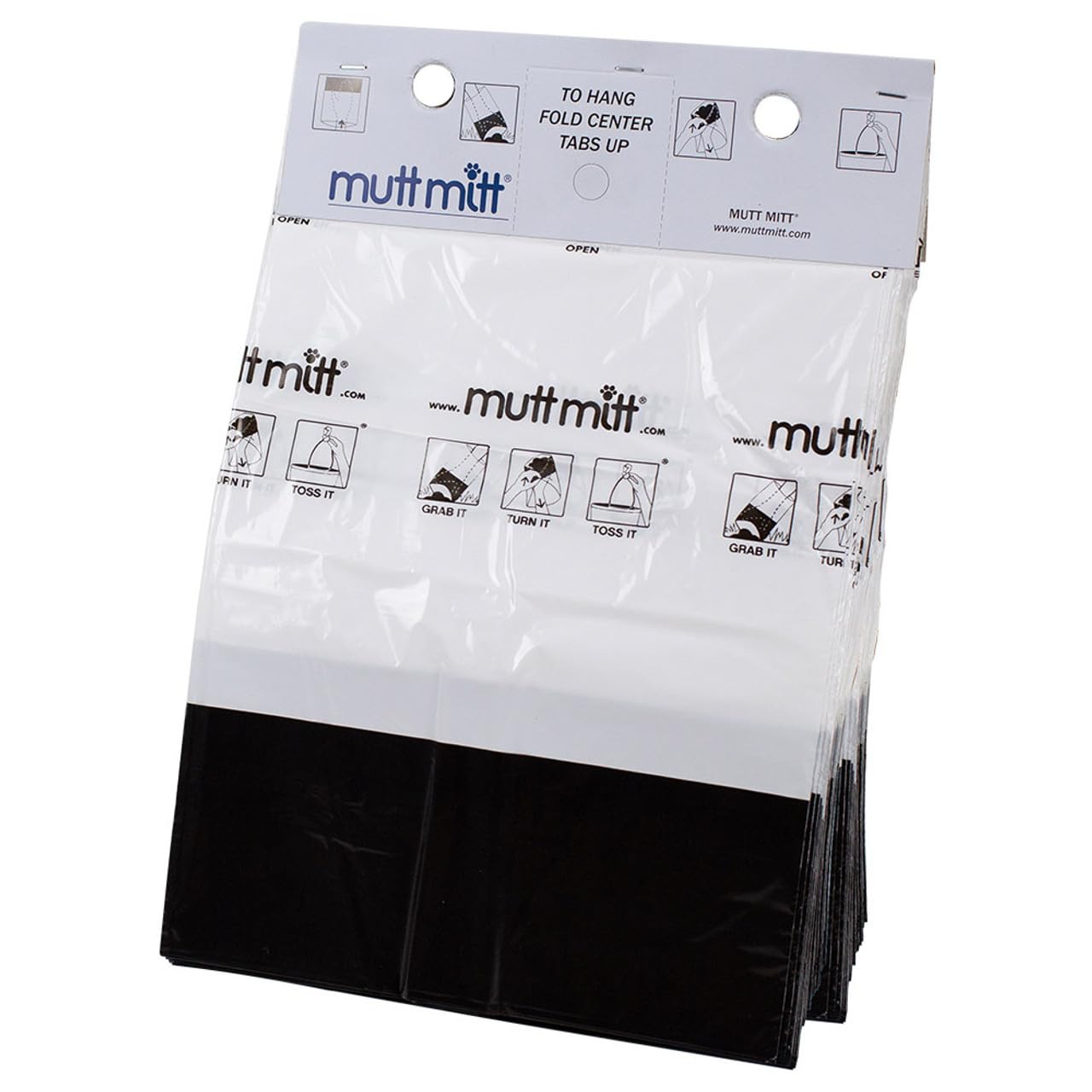 Mutt Mitt station header with bags easily accessible during walks.