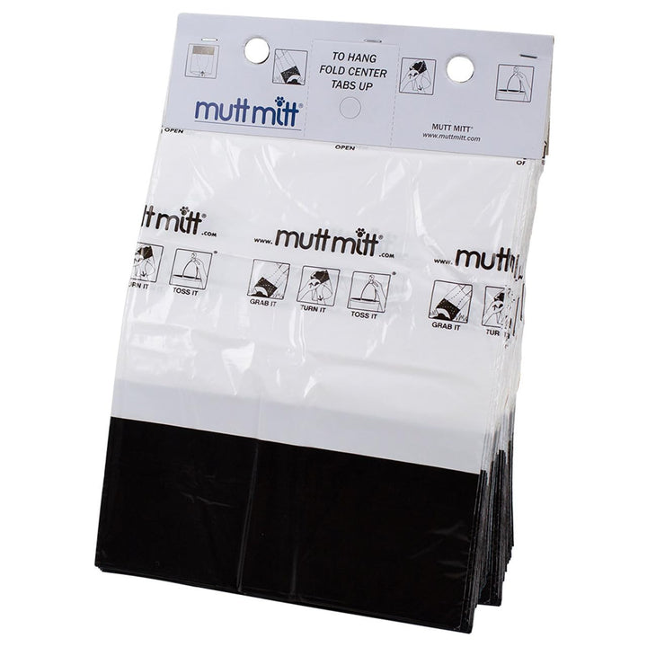 Mutt Mitt station header with bags easily accessible during walks.