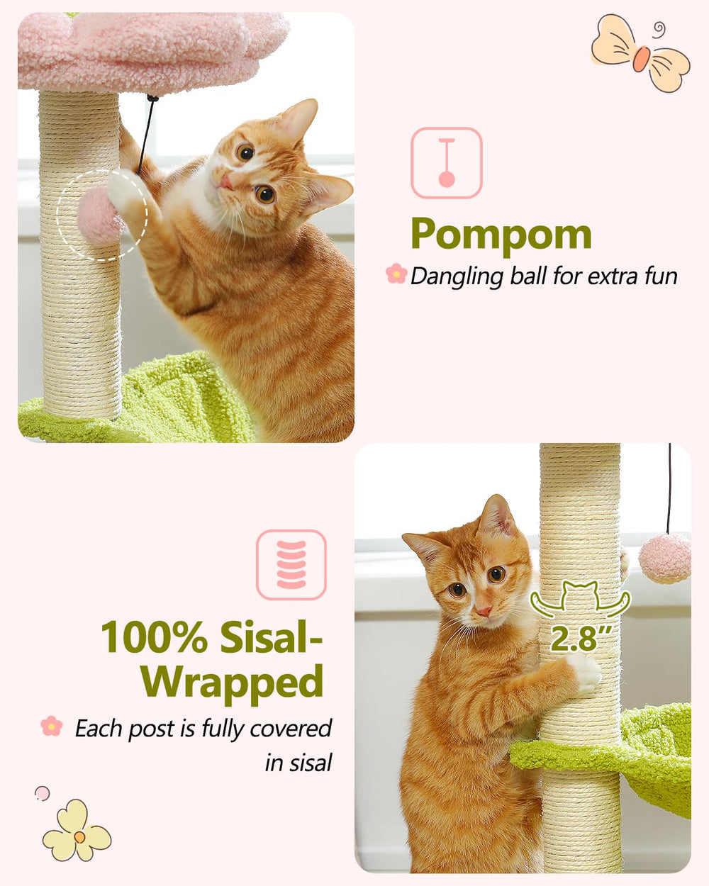 MUTTROS Flower Cat Tree home decor enhances room color with style.