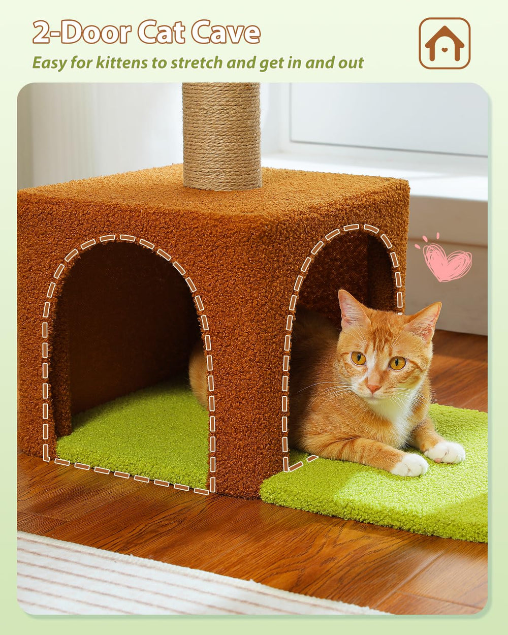 MUTTROS Flower Cat Tree removable flower bed adds flexible retreat for kittens.