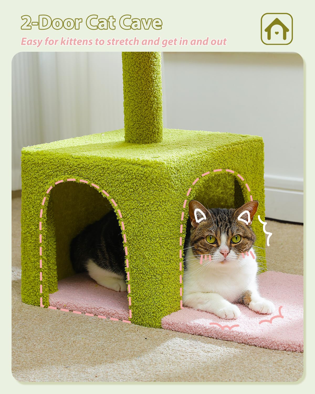 MUTTROS Flower Cat Tree Top Perch adds charming floral touch.