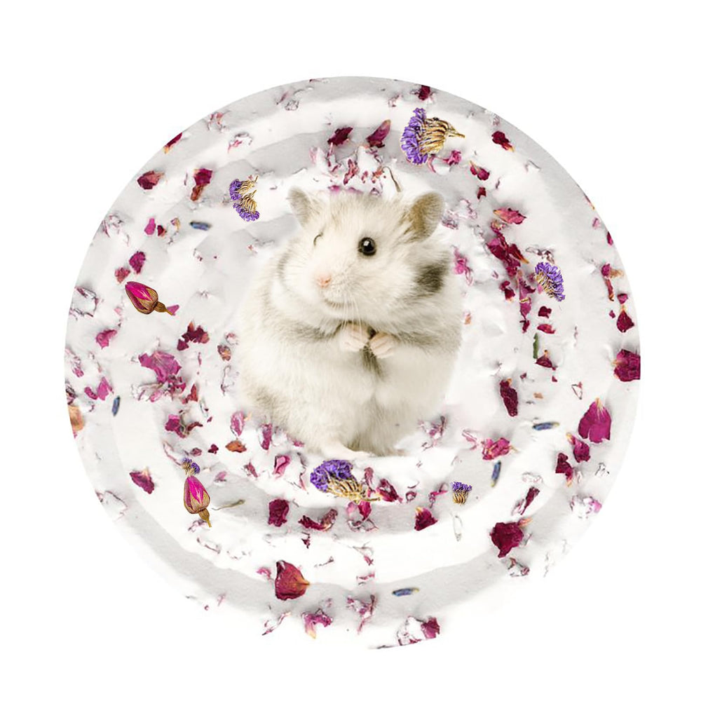 MUYG hamster bath sand petal fragrance close-up, natural scent for a fresh coat.