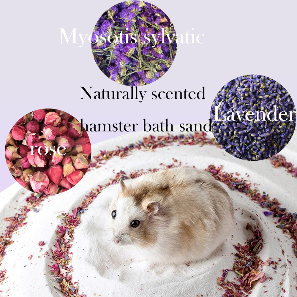 MUYG small pet bath sand in use, easy odor and oil management.