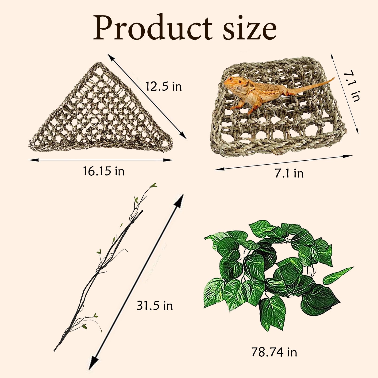 MUYG reptile plant leaves offer natural-looking foliage for hideaways