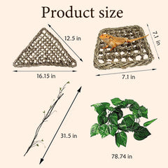 MUYG reptile plant leaves offer natural-looking foliage for hideaways