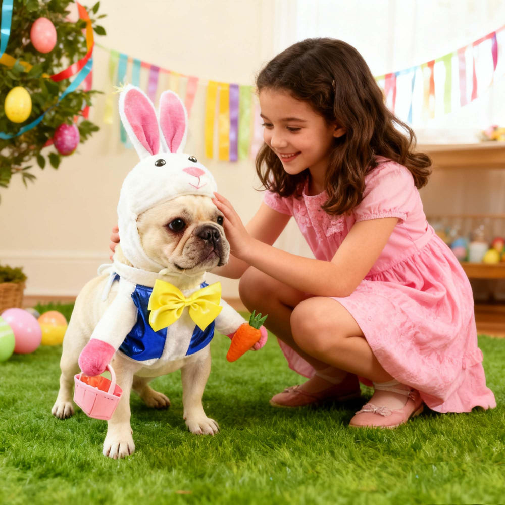 MuYaoPet handcrafted woven basket prop for Easter treats and photos