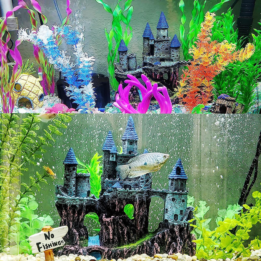 MUYG aquarium castle flat bottom for stable tank placement
