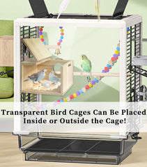 MUYG bird nesting box with acrylic windows enabling discreet nesting observation