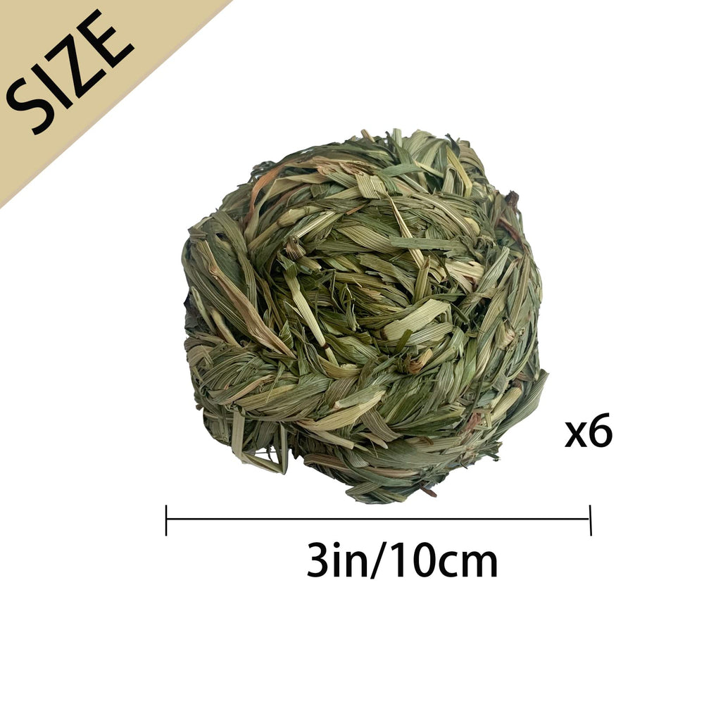 MUYG Timothy grass ball close-up showing woven texture for chewing