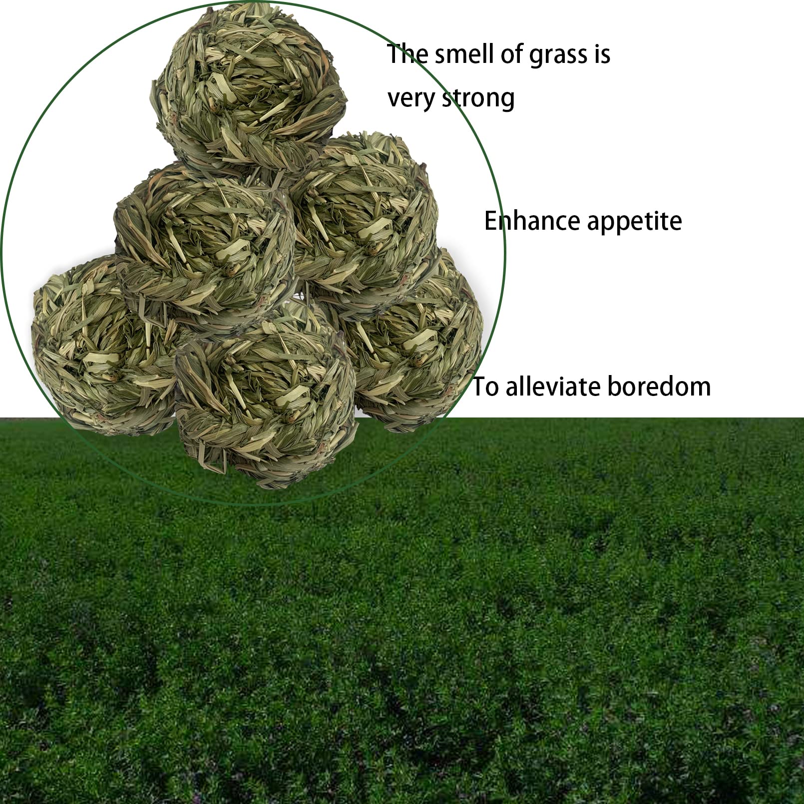 MUYG Timothy grass ball with safe natural material for small pets