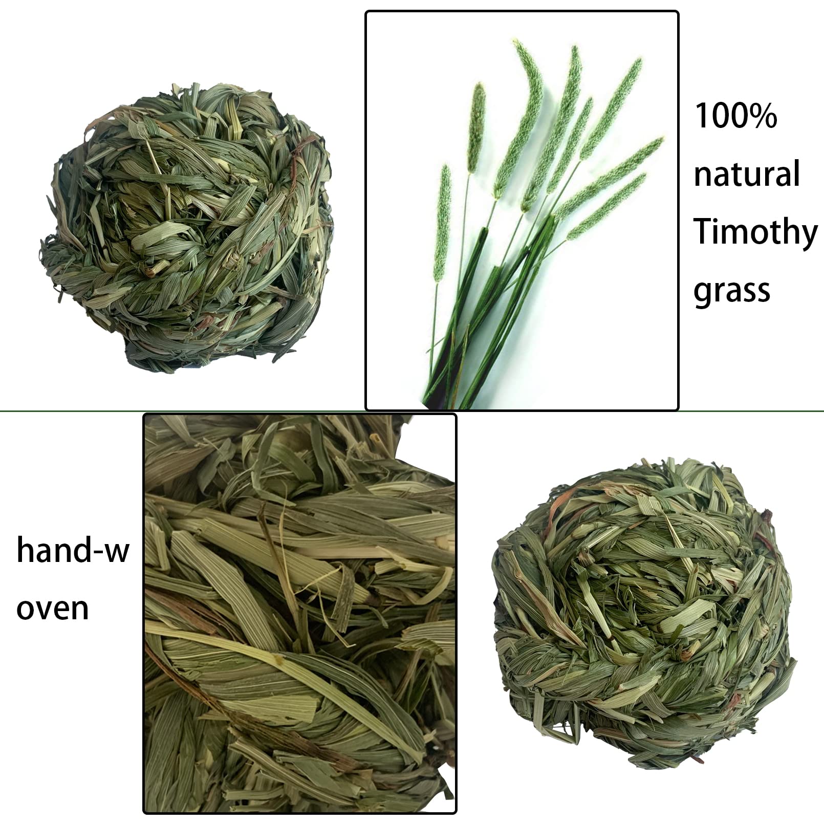 MUYG rabbit hay ball toy in use for boredom relief in cage