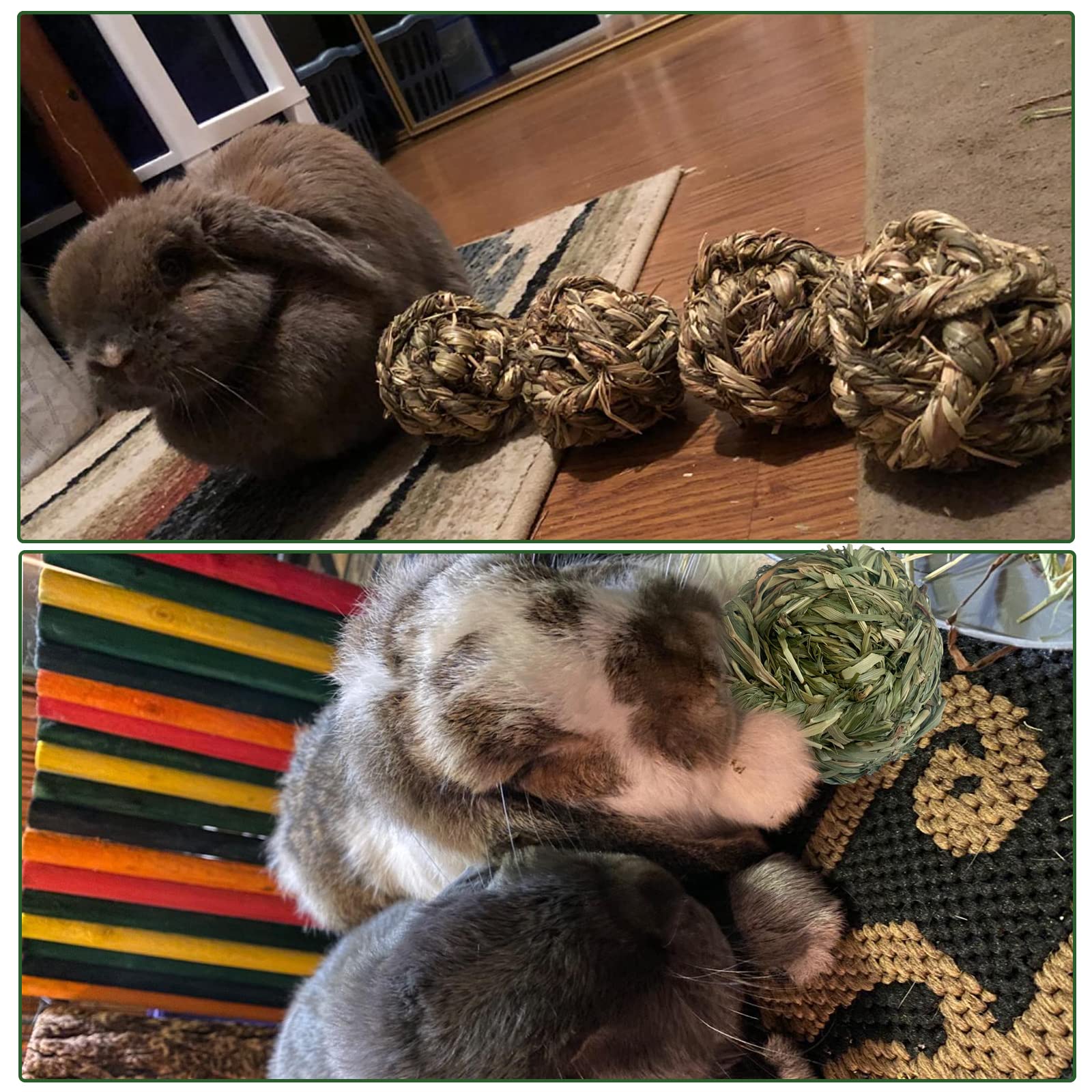 MUYG natural chew ball for rabbits and small animals—stress relief potential