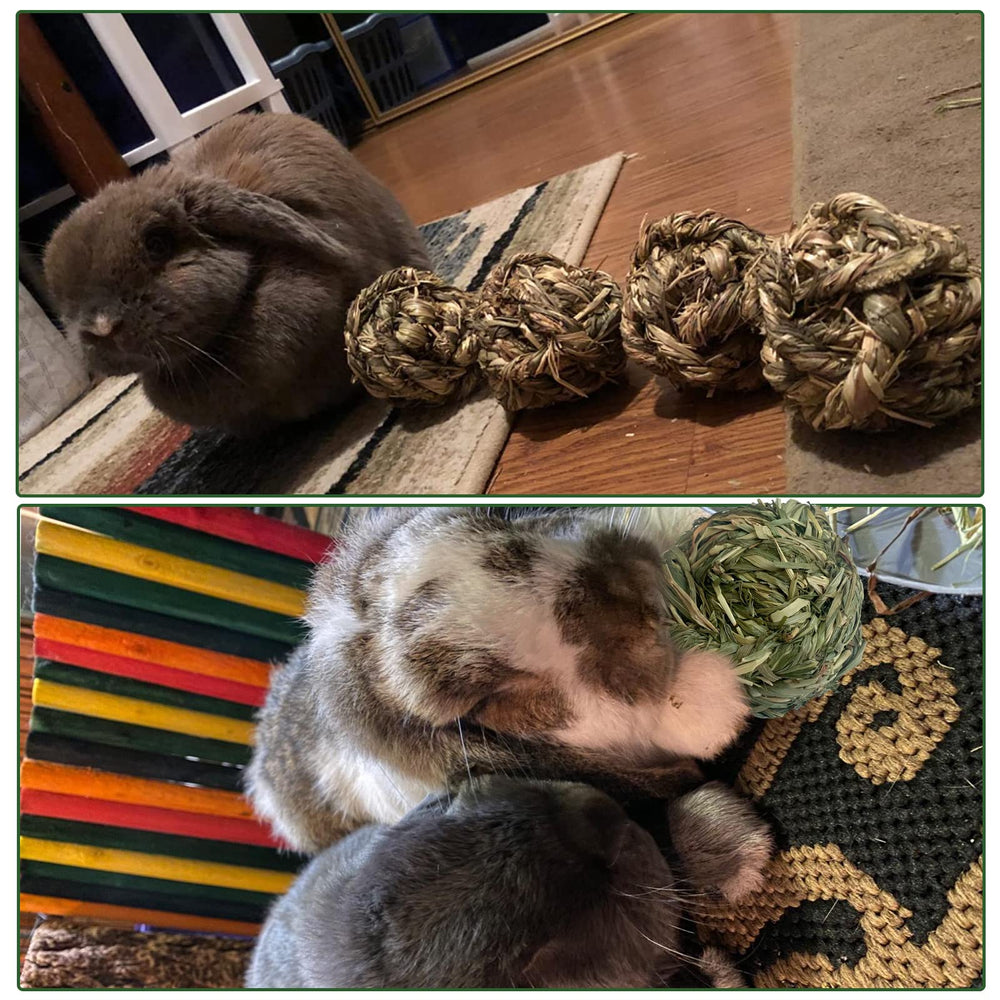 MUYG natural chew ball for rabbits and small animals—stress relief potential
