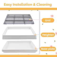 MUYG low entrance litter tray allows easy entry and exit for small pets