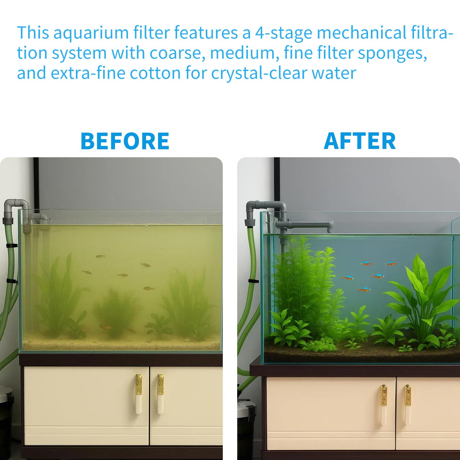 Diagram illustrating MUZIBAMA 4-stage filtration system in action.