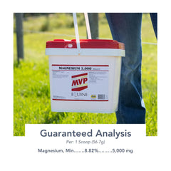 MVP Magnesium 5000 bag open demonstrates convenient pelleted feed.