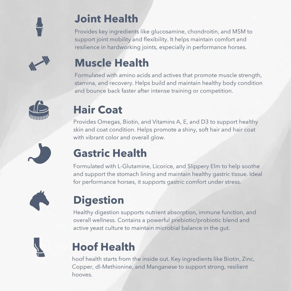 MVP Exceed hair-coat-shine pellets support a glossy, healthy-looking coat.