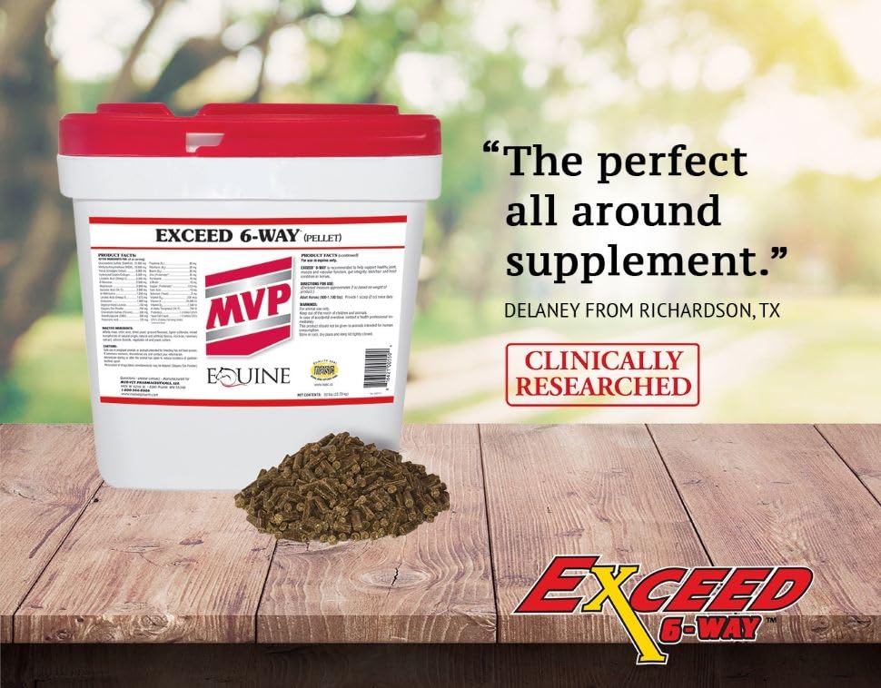 MVP Exceed muscle-function pellets support steady performance during work.