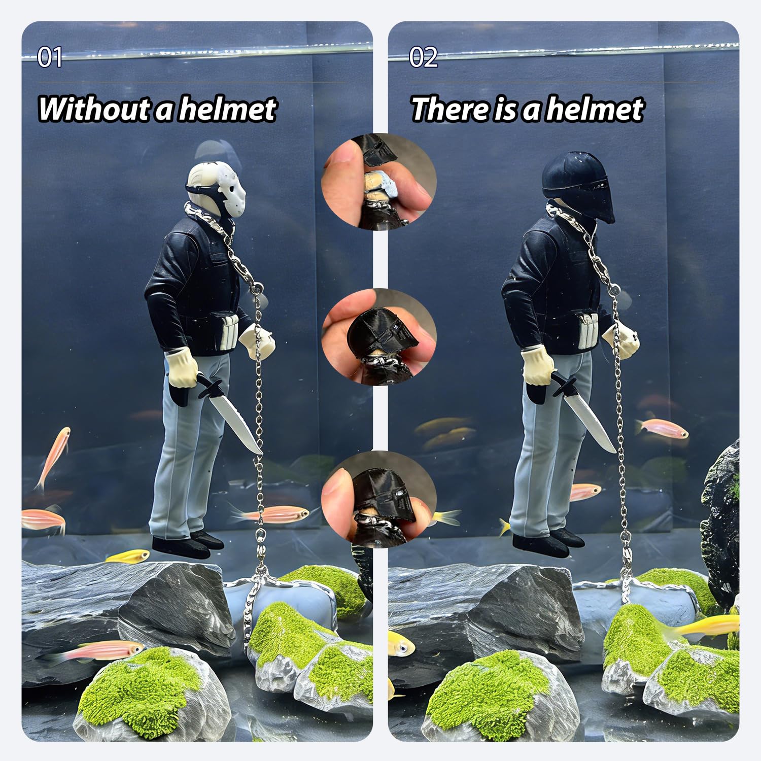 MWYZGmold handmade model decoration adds personality to your aquarium.
