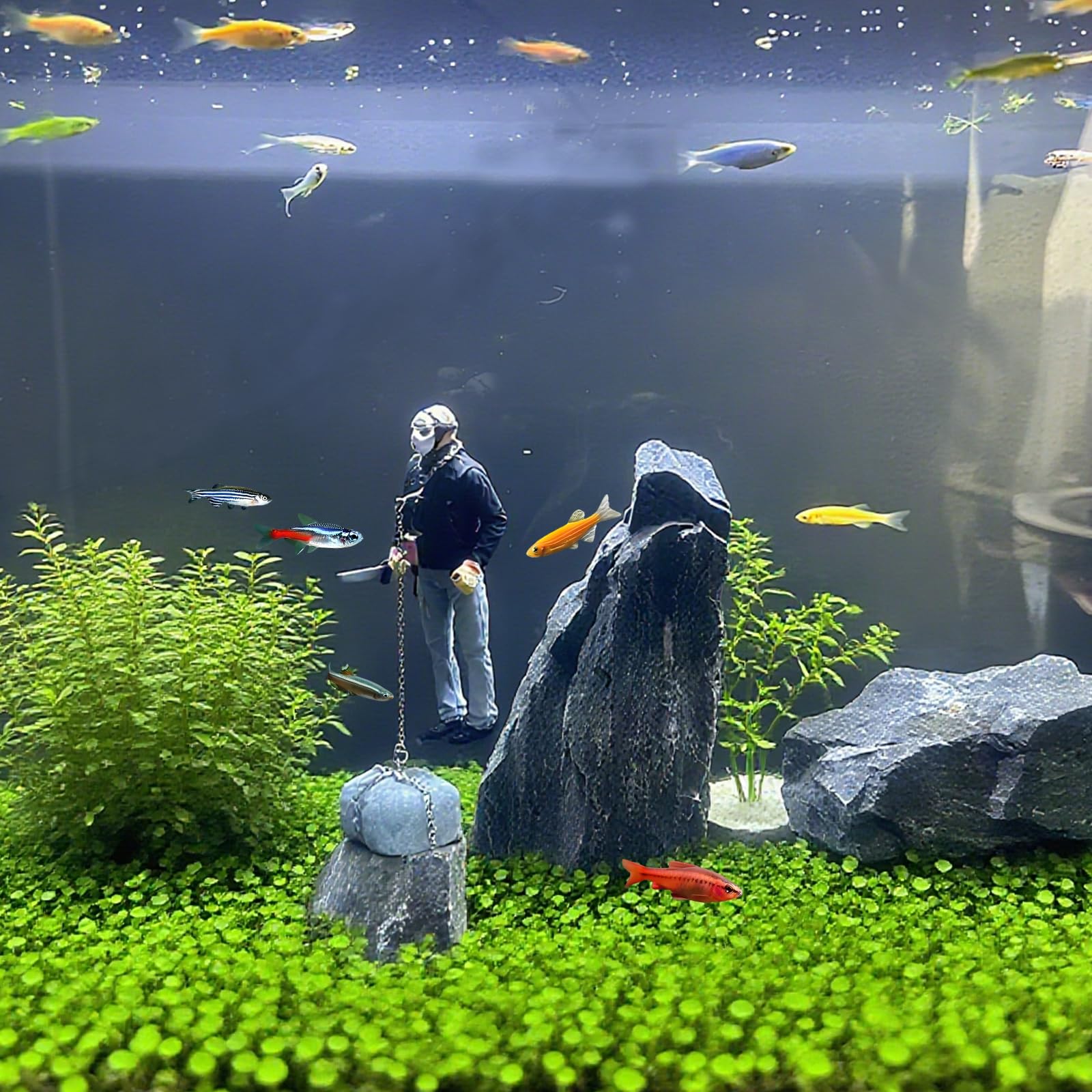 MWYZGmold unique aquarium decor for personal expression.