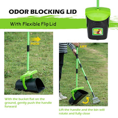 MXF pooper scooper bag-attachment-system securely holds bags for disposal