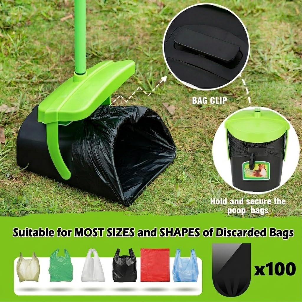 MXF pooper-scooper large-capacity-bin handles multiple pickups in one pass