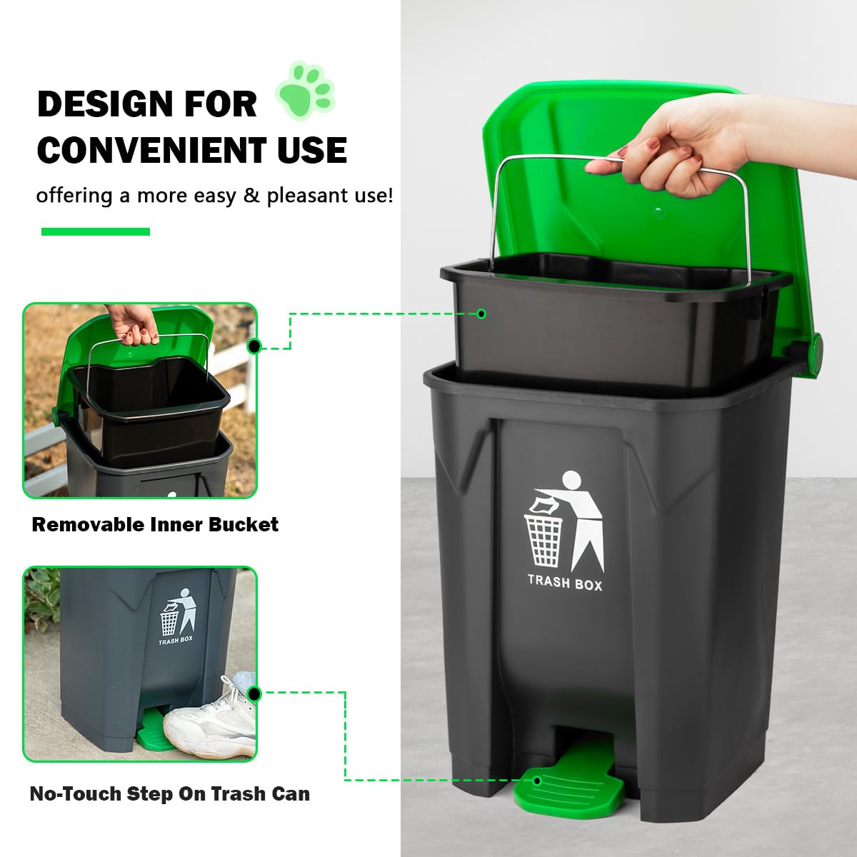 MXF portable plastic pooper scooper for on-the-go pickup