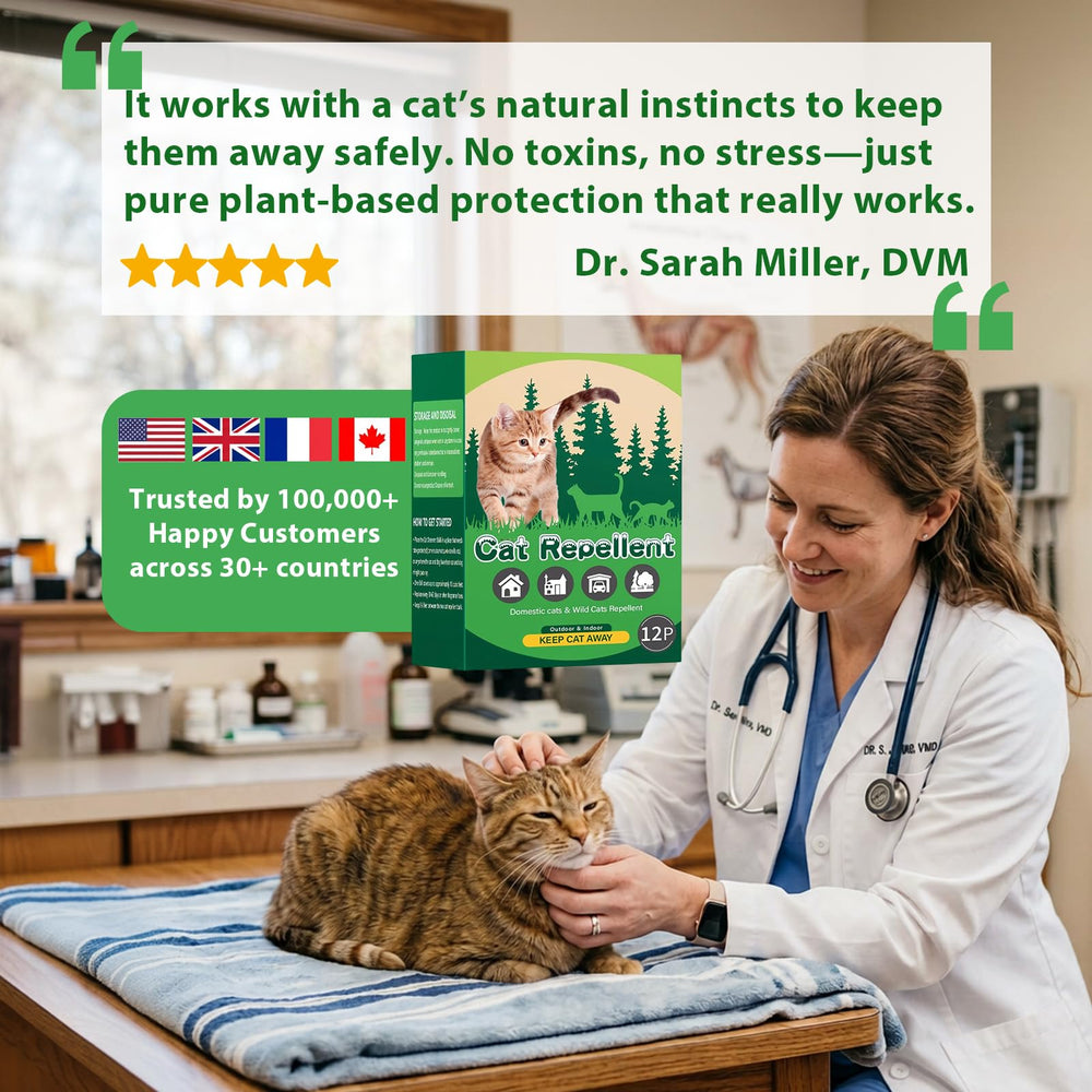 Mxvbaty cat-repellent-ball 12-pack provides easy maintenance-free protection