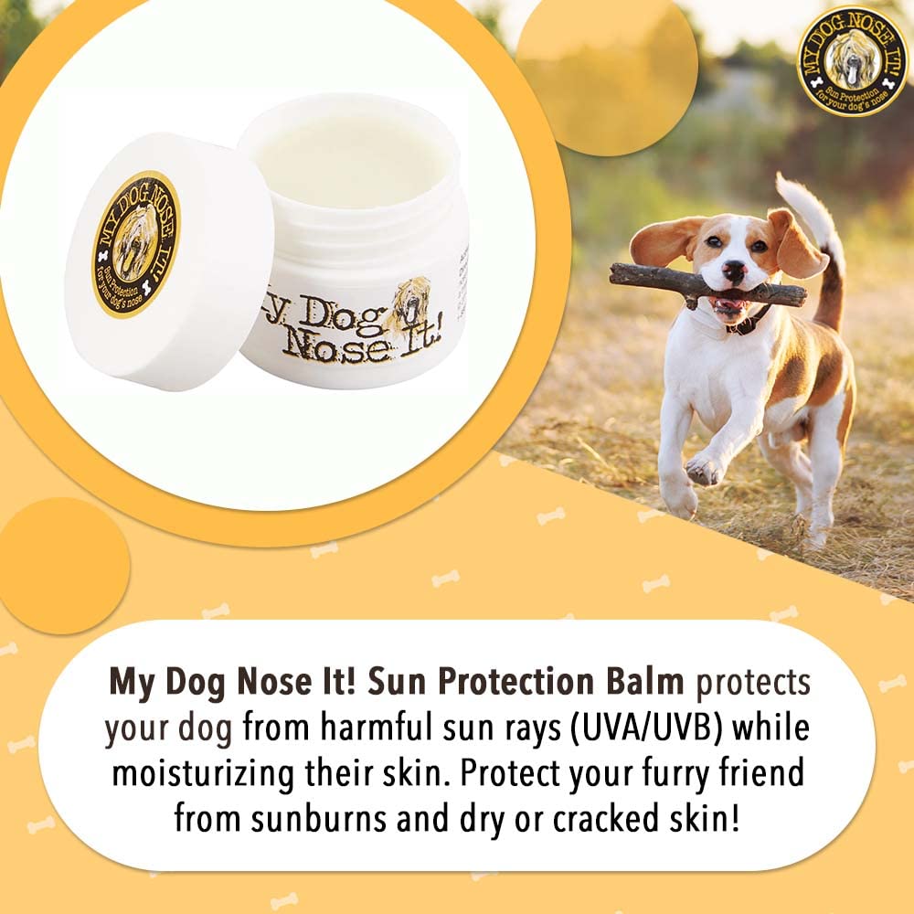 My Dog Nose It snout moisturizing balm on a dry nose for relief.