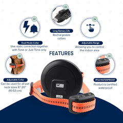 My Pet Command tone and shock collar shows flexible training modes
