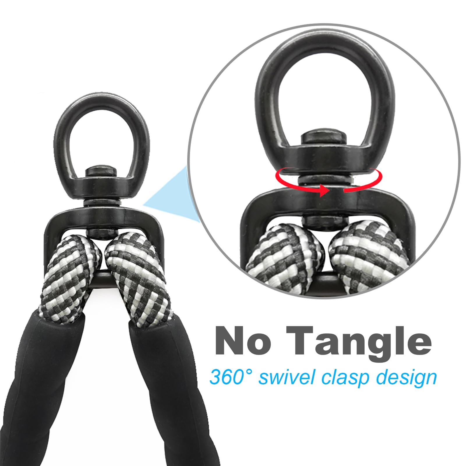 Mycicy double dog leash coupler clip close-up showing sturdy build