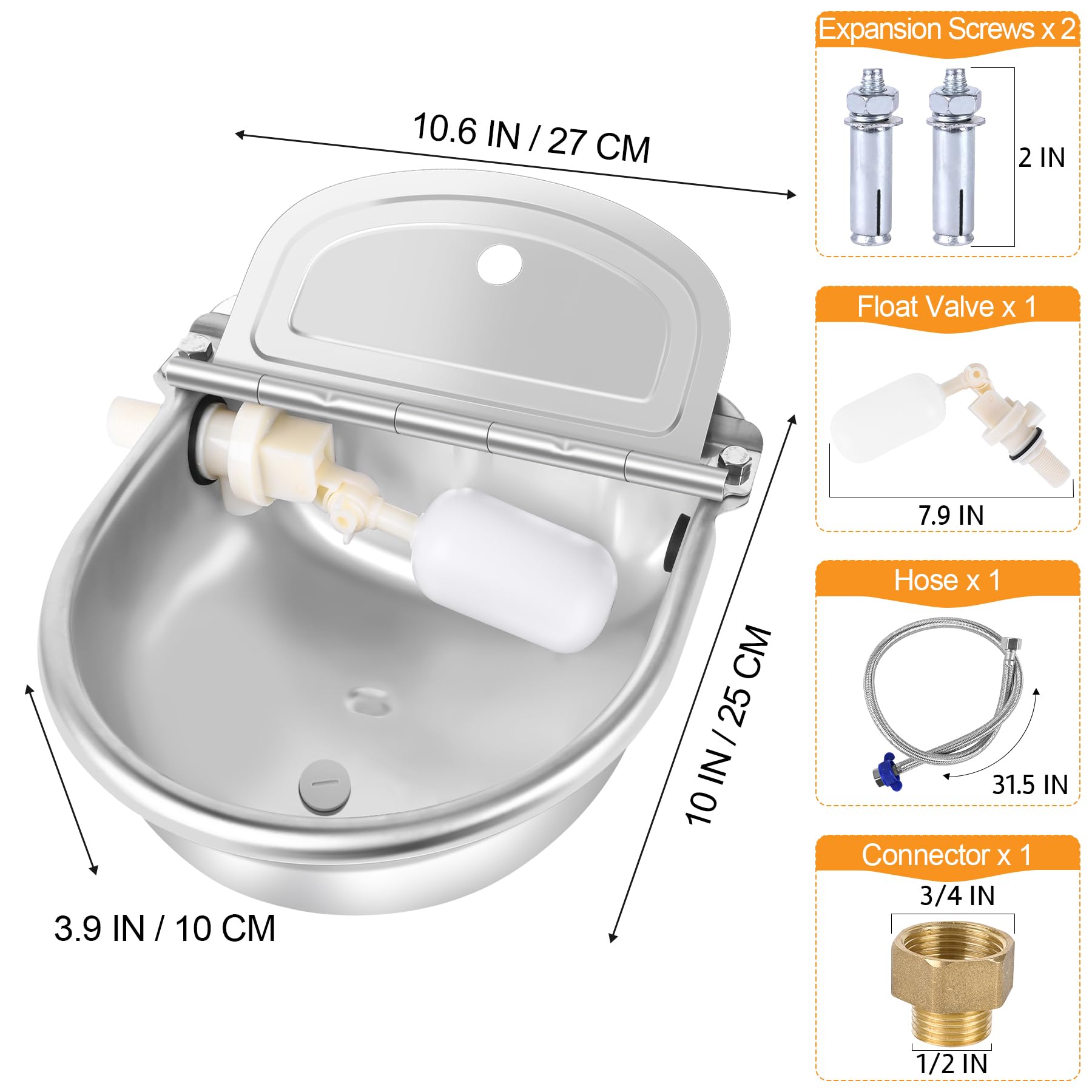 MYFAMIREA bottom drain hole helps keep the trough clean and easy to drain